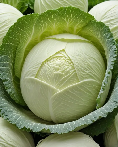 white cabbage, cabbage, vegetables, herb, food, healthy, nature, ai generated