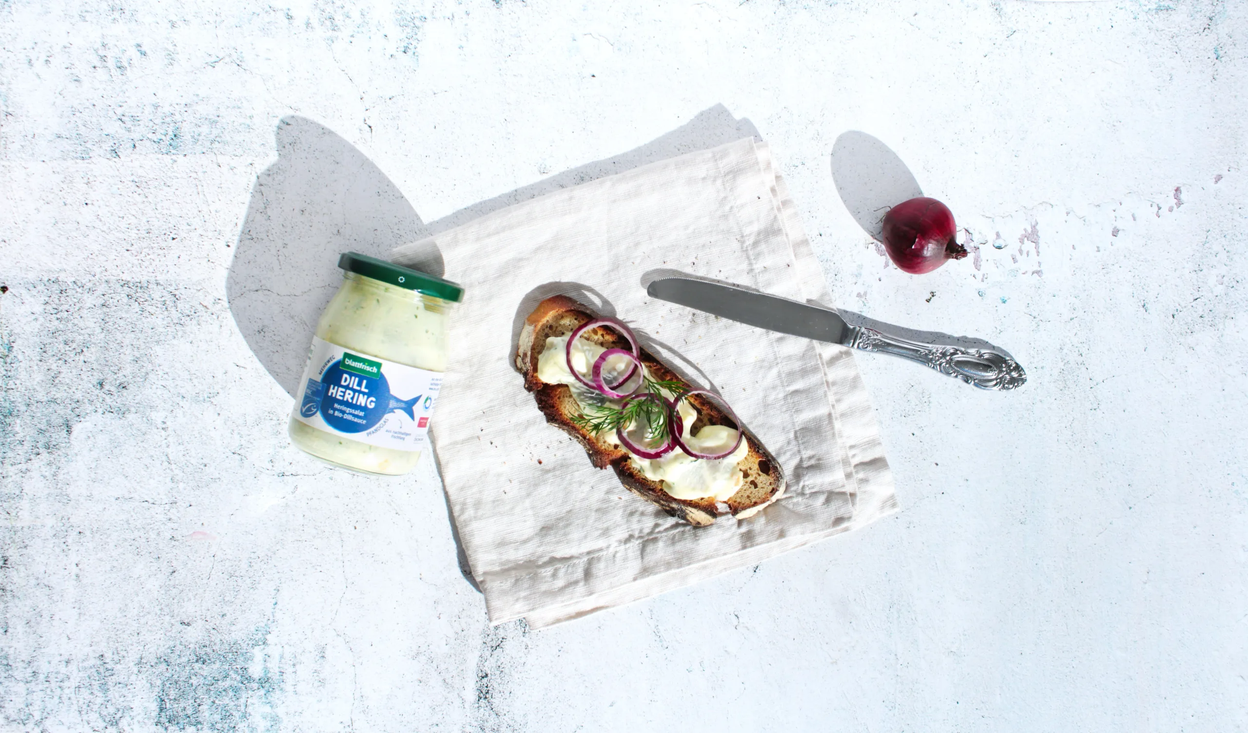 imagebilder feinkost fischsalate dillhering topdown 1 imagebilder feinkost fischsalate dillhering topdown 1